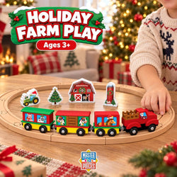 Old MacDonald's Farm Holiday Toy Train Set - Deluxe Edition