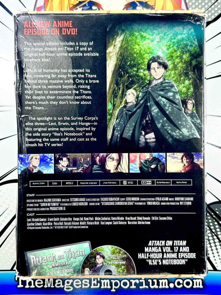 Attack on Titan Special Edition Vol 17 with Box and Sealed DVD (Online Order Only)