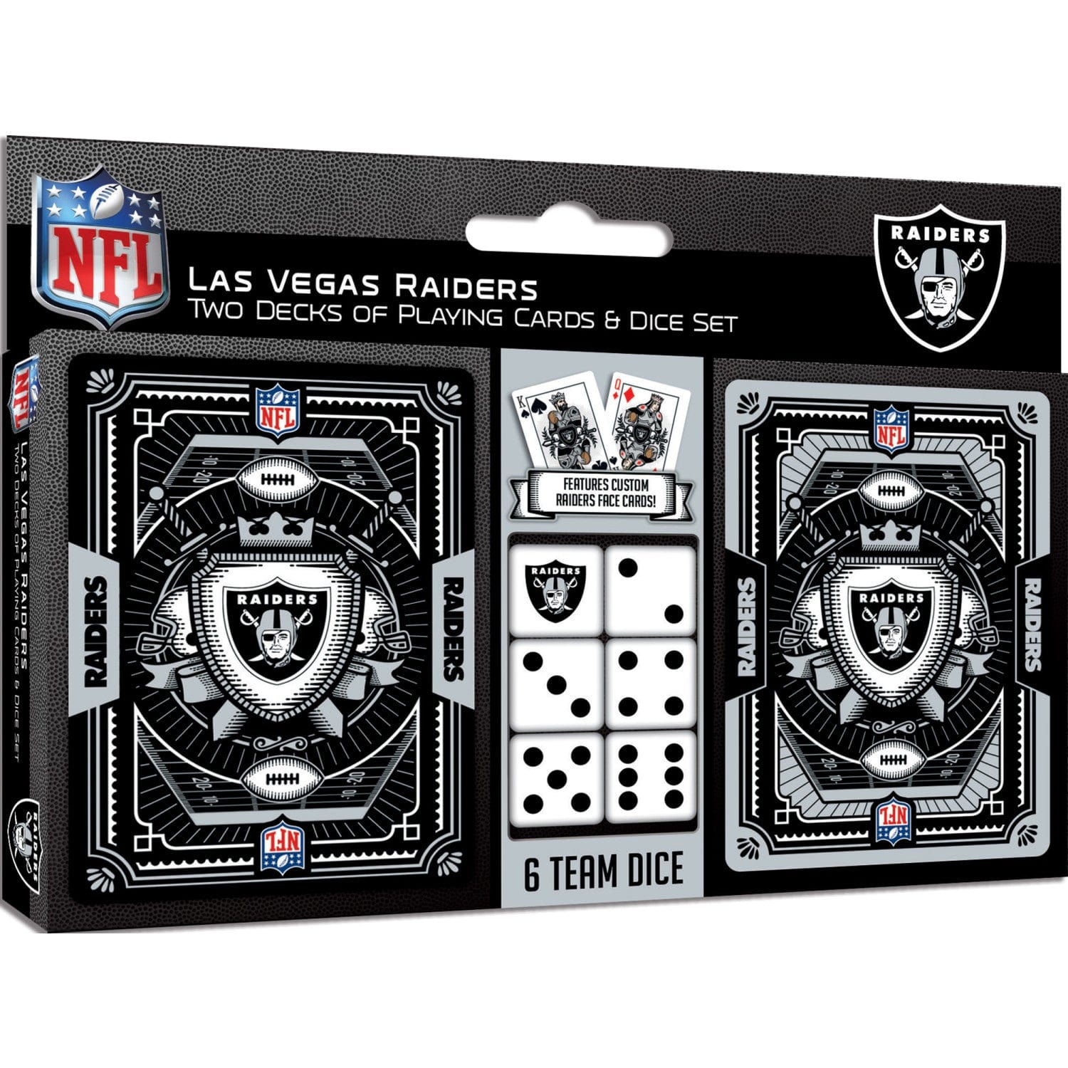 Las Vegas Raiders - 2-Pack Playing Cards & Dice Set (ONLINE ORDER ONLY)