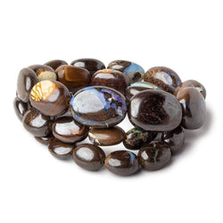 Australian Boulder Opal plain nuggets 17.5 inch 34 beads 8x6x4-19x14x8mm A (ONLINE ORDER ONLY)