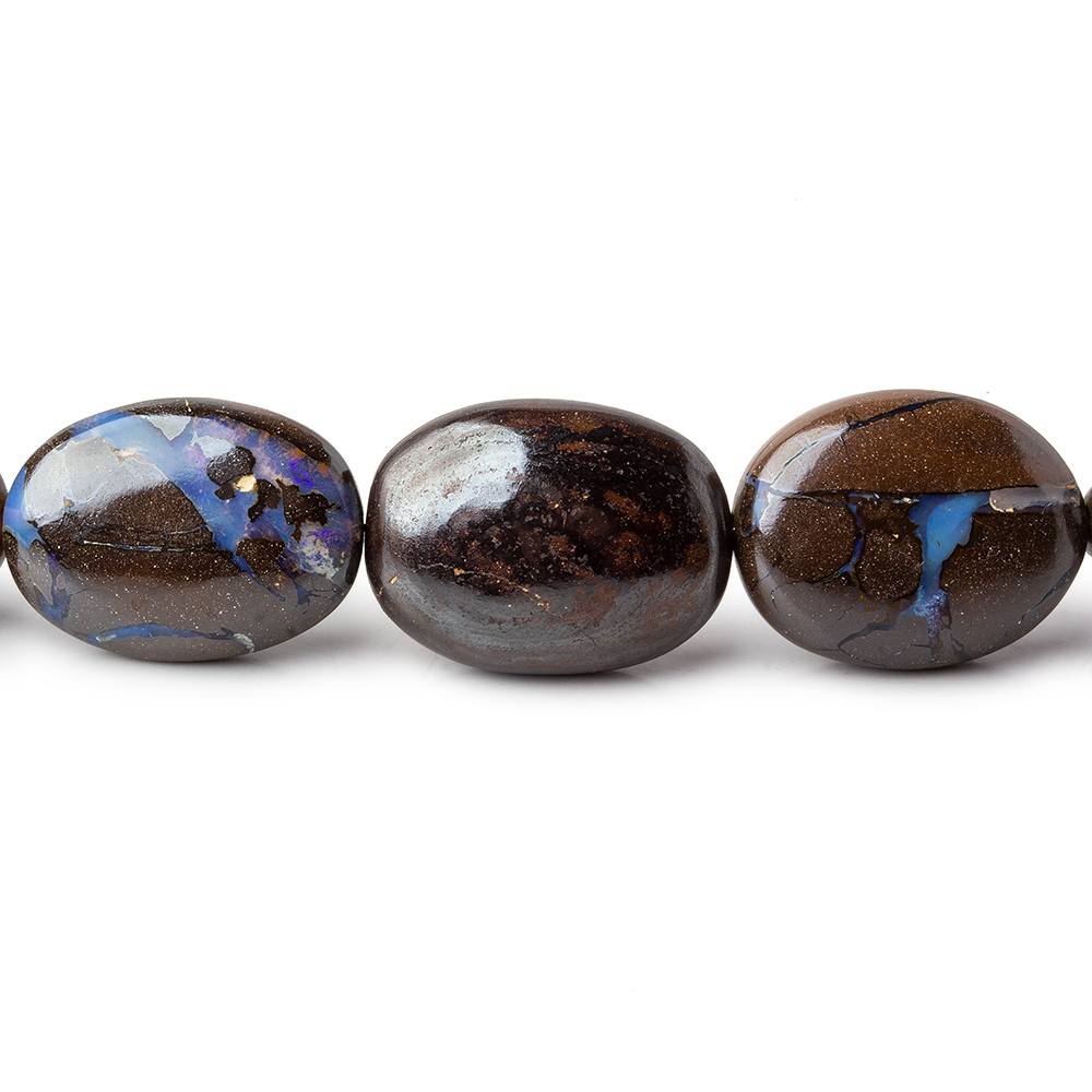 Australian Boulder Opal plain nuggets 17.5 inch 34 beads 8x6x4-19x14x8mm A (ONLINE ORDER ONLY)