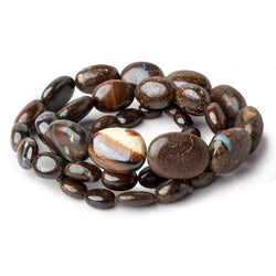 Australian Boulder Opal plain nuggets 18 inch 40 beads 8x6x4-17x13x7mm A (ONLINE ORDER ONLY)