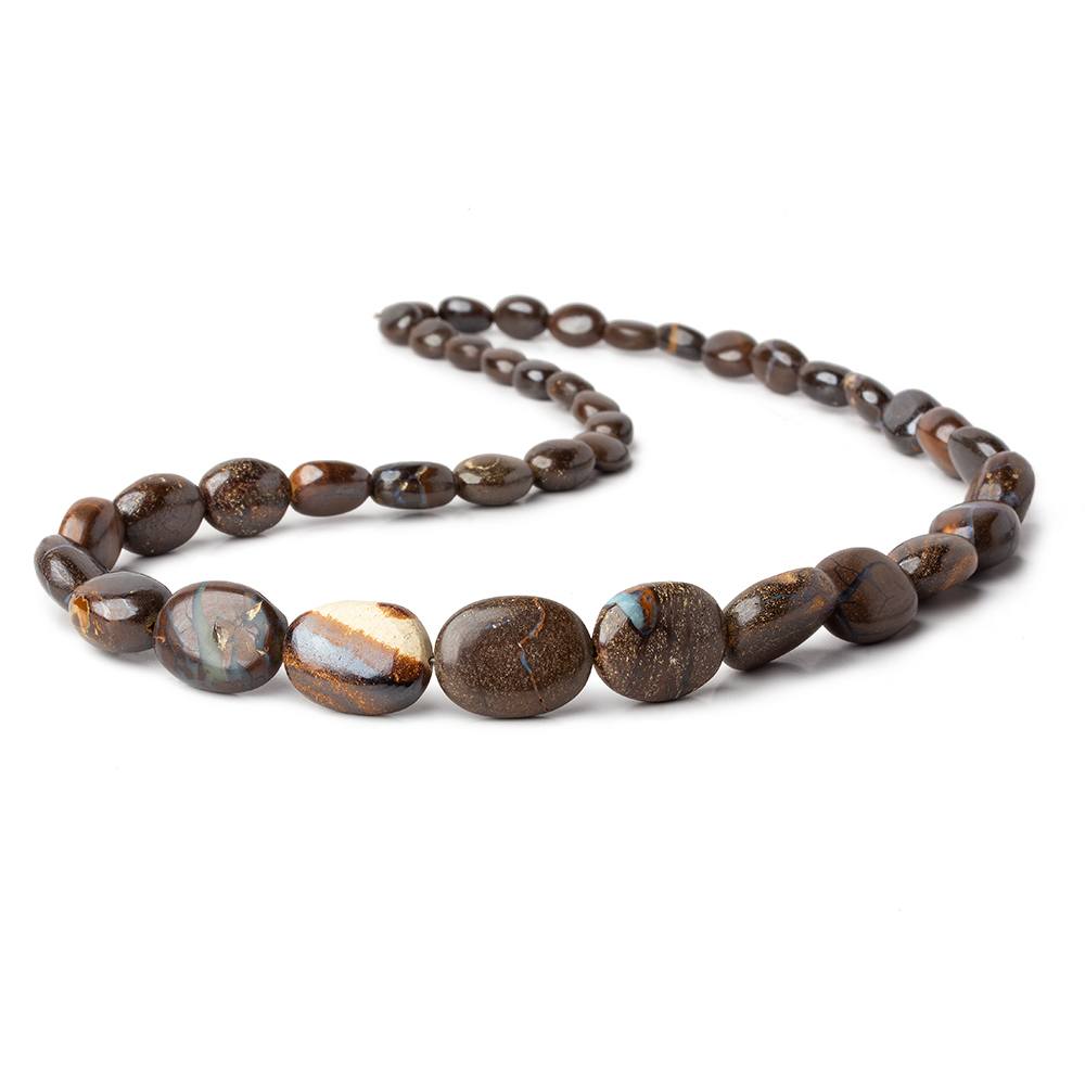 Australian Boulder Opal plain nuggets 18 inch 40 beads 8x6x4-17x13x7mm A (ONLINE ORDER ONLY)