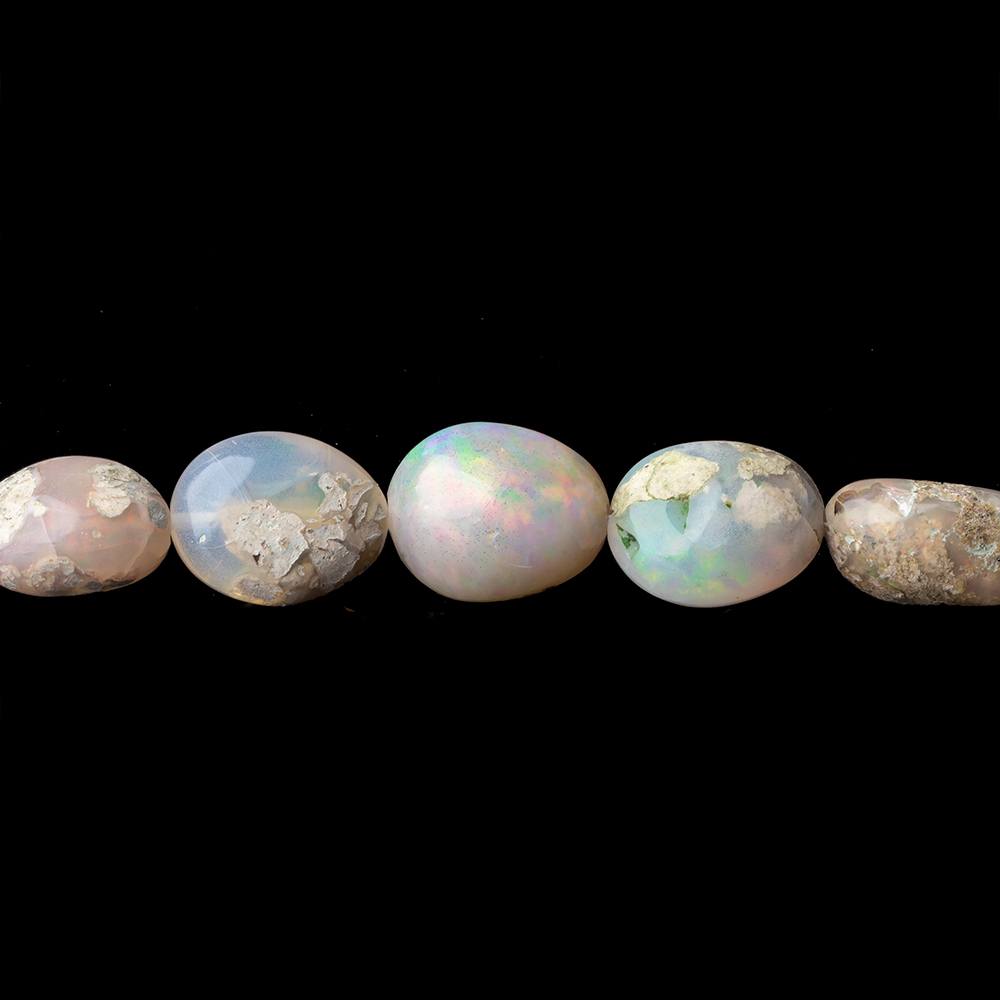 Australian Boulder Opal plain nuggets 18 inch 48 beads 6x5x3-13x10x7mm (ONLINE ORDER ONLY)