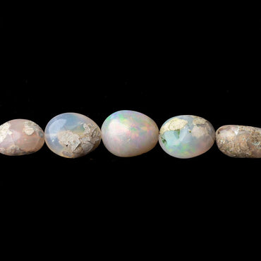Australian Boulder Opal plain nuggets 18 inch 48 beads 6x5x3-13x10x7mm (ONLINE ORDER ONLY)
