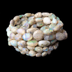 Australian Boulder Opal plain nuggets 18 inch 48 beads 6x5x3-13x10x7mm (ONLINE ORDER ONLY)