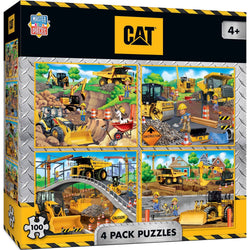 CAT 100 Piece Jigsaw Puzzles 4-Pack (ONLINE ORDER ONLY)