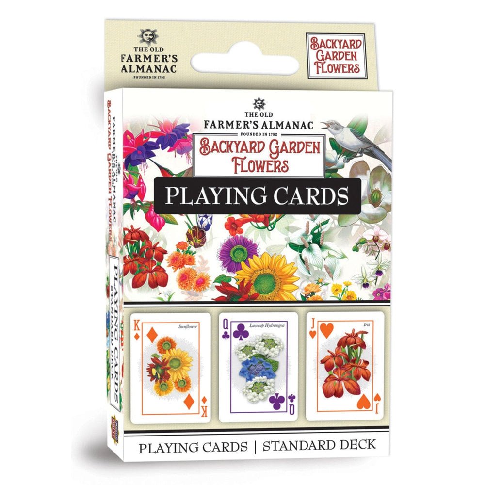 Farmer's Almanac - Backyard Garden Flowers Playing Cards - 54 Card Deck (ONLINE ORDER ONLY)
