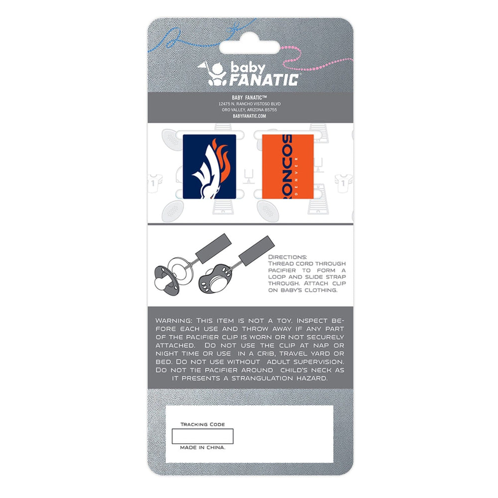 Denver Broncos - Pacifier Clip 2-Pack (ONLINE ORDER ONLY)