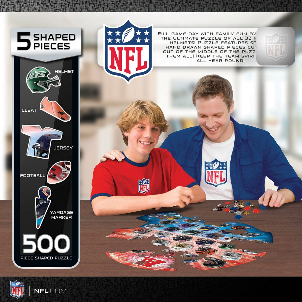 NFL - Teams Helmet 500 Piece Shaped Jigsaw Puzzle (ONLINE ORDER ONLY)