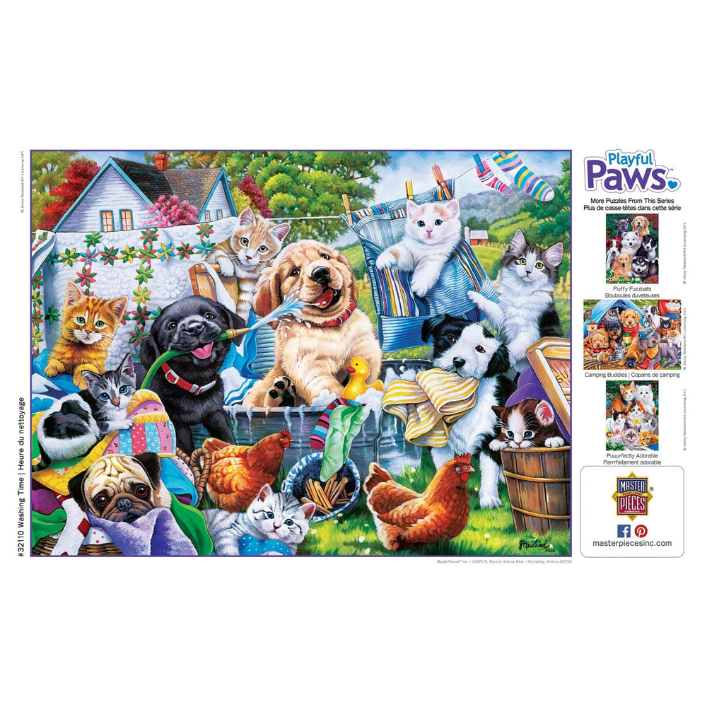 Playful Paws - Washing Time 300 Piece EZ Grip Jigsaw Puzzle (ONLINE ORDER ONLY)