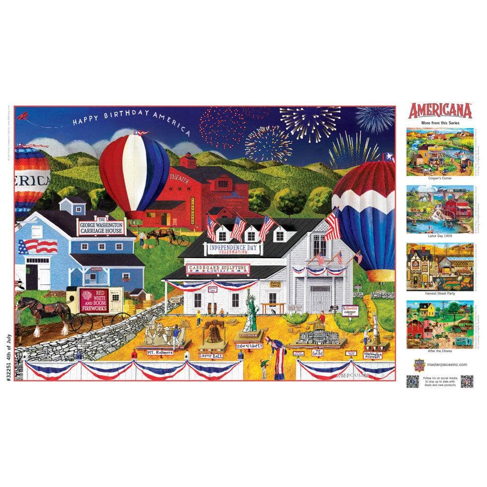 Americana - 4th of July 500 Piece EZ Grip Jigsaw Puzzle (ONLINE ORDER ONLY)