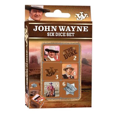 John Wayne 6 Piece D6 Gaming Dice Set (ONLINE ORDER ONLY)