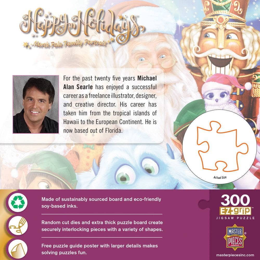 Happy Holidays - North Pole Family Portrait 300 Piece EZ Grip Jigsaw Puzzle (ONLINE ORDER ONLY)