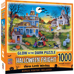 Glow in the Dark - Three Little Witches 1000 Piece Jigsaw Puzzle (ONLINE ORDER ONLY)