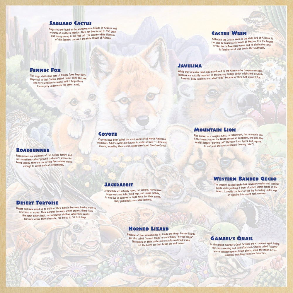 Wood Fun Facts - Desert Friends 48 Piece Wood Jigsaw Puzzle (ONLINE ORDER ONLY)