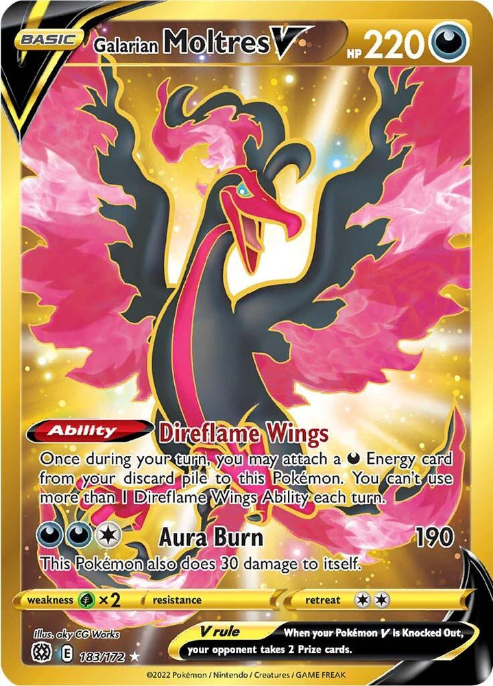 Galarian Moltres V (183/172) [Sword & Shield: Brilliant Stars] (Online Only)