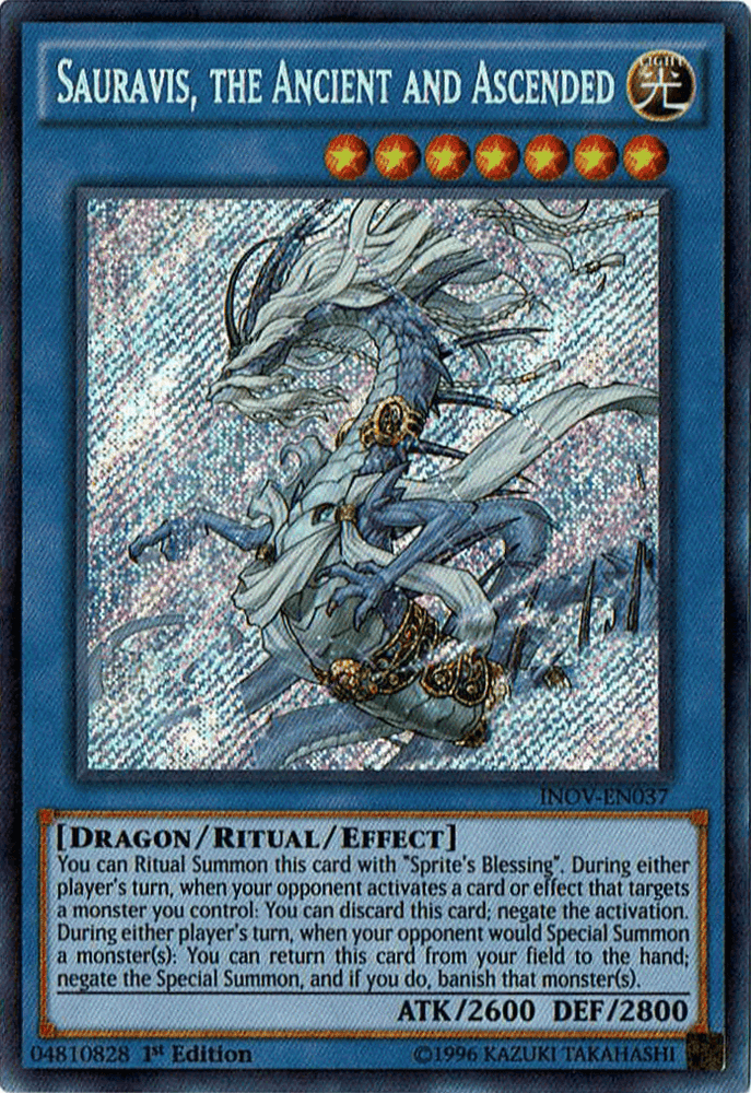 Sauravis, the Ancient and Ascended [INOV-EN037] Secret Rare (ONLINE ORDER ONLY)