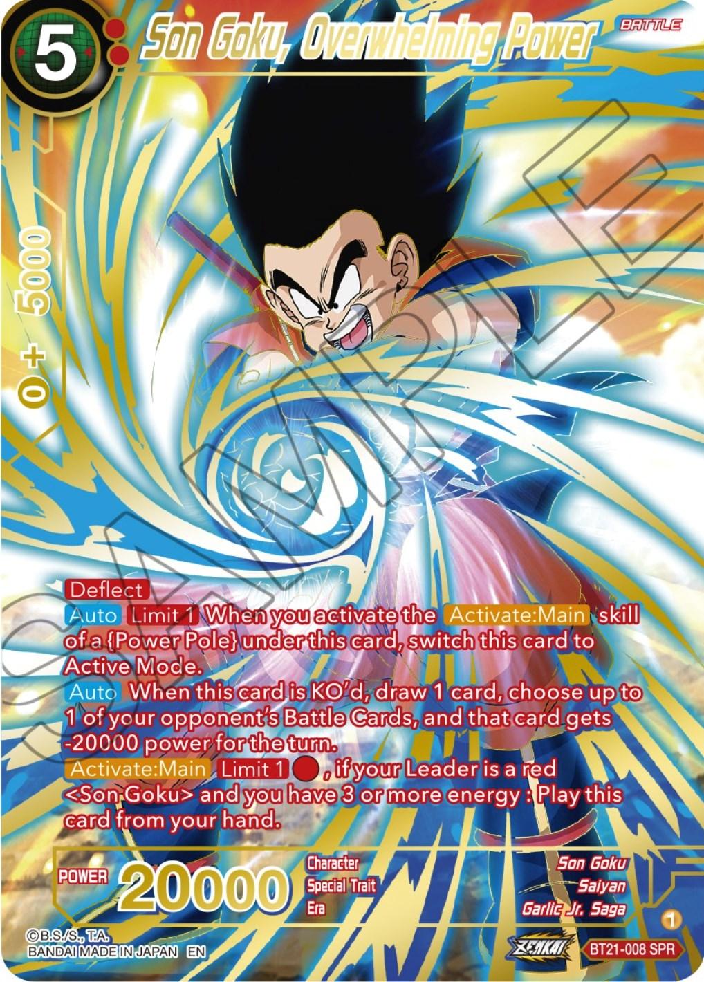 Son Goku, Overwhelming Power (SPR) (BT21-008) [Wild Resurgence] (ONLINE ORDER ONLY)