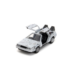 Back to the Future die-cast 1:32 scale "Hollywood Rides" DeLorean Time Machine (Frost Covered) (ONLINE ORDER ONLY)