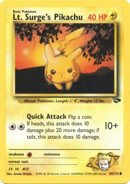 Lt. Surge's Pikachu (84/132) [Gym Challenge Unlimited] (Online Only)