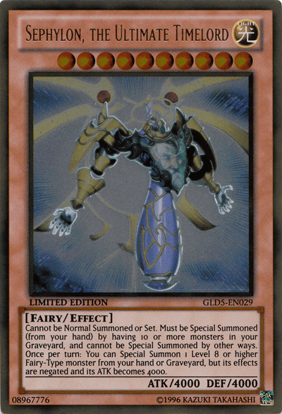 Sephylon, the Ultimate Timelord [GLD5-EN029] Gold Rare (ONLINE ORDER ONLY)
