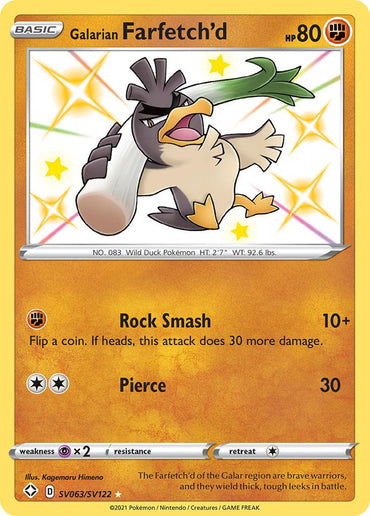 Galarian Farfetch'd (SV063/SV122) [Sword & Shield: Shining Fates] (Online Only)