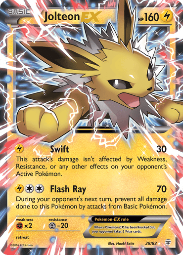 Jolteon EX (28/83) [XY: Generations] (Online Only)