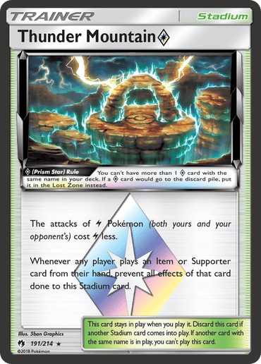 Thunder Mountain (191/214) (Prism Star) [Sun & Moon: Lost Thunder] (Online Only)