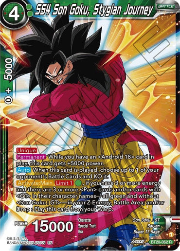 SS4 Son Goku, Stygian Journey (BT20-062) [Power Absorbed] (ONLINE ORDER ONLY)