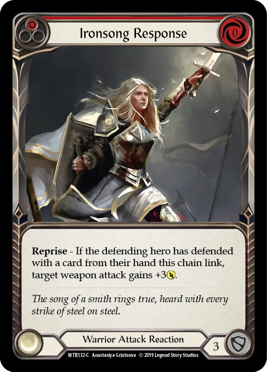 Ironsong Response (Red) [WTR132-C] (Welcome to Rathe)  Alpha Print Rainbow Foil - Anime Imports LLC