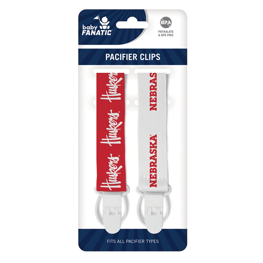 Nebraska Cornhuskers - Pacifier Clip 2-Pack (ONLINE ORDER ONLY)