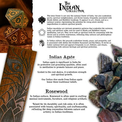 Indian, Indian Agate Stone Dice Set - Dice Around the World Collection (ONLINE ORDER ONLY)