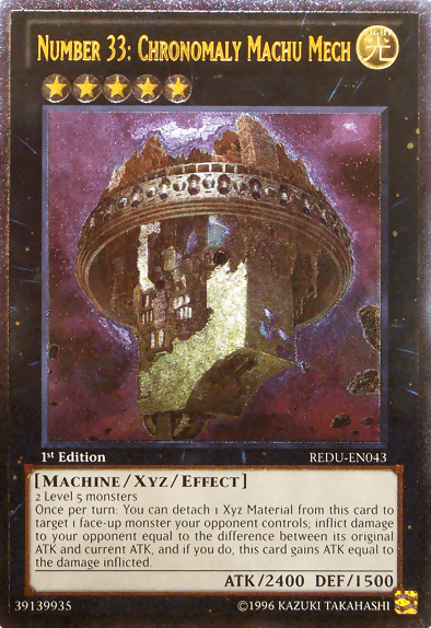 Number 33: Chronomaly Machu Mech [REDU-EN043] Ultimate Rare (ONLINE ORDER ONLY)
