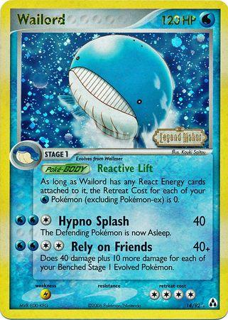 Wailord (14/92) (Stamped) [EX: Legend Maker] (Online Only)