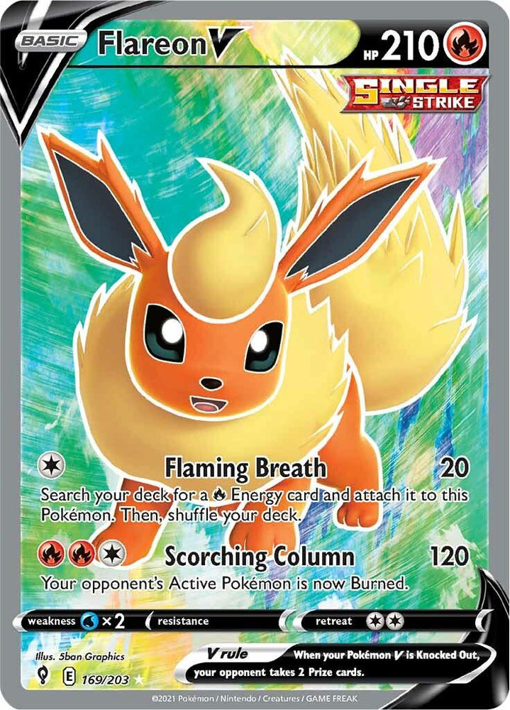 Flareon V (169/203) [Sword & Shield: Evolving Skies] (Online Only)