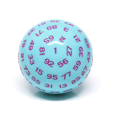 "Blue Jay" Single 100 Sided Polyhedral Dice (D100) | Blue (45mm) Purple (Online Only)