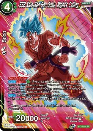 SSB Kaio-Ken Son Goku, Might's Calling (BT16-050) [Realm of the Gods] (ONLINE ORDER ONLY)