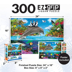 Tropics - Dolphin Ride 300 Piece EZ Grip Jigsaw Puzzle