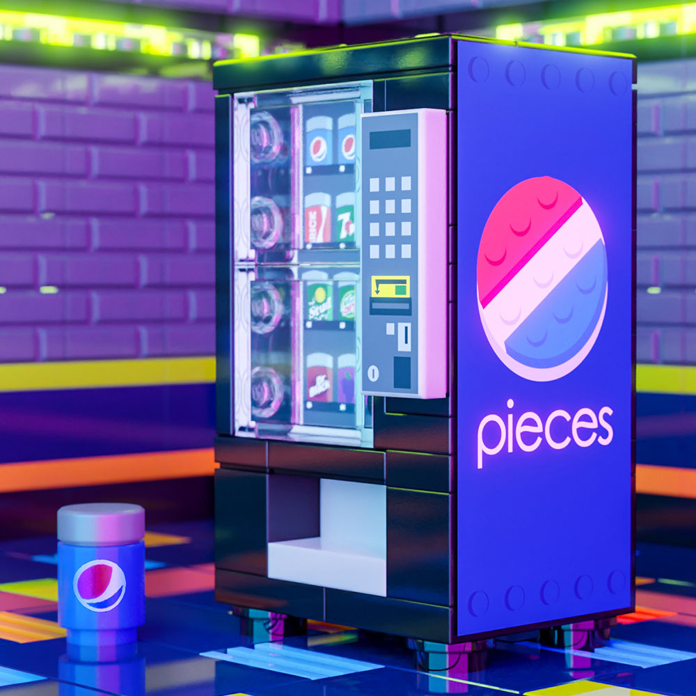 Pieces - B3 Customs Soda Vending Machine made using LEGO parts (Online Order Only)