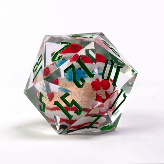 Masked Santa Holiday d20 Dice 33mm Christmas Dice (2021) (Online Only)