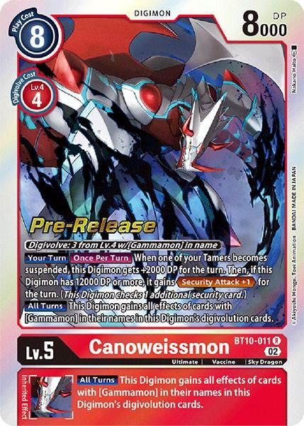 Canoweissmon [BT10-011] [Xros Encounter Pre-Release Cards] (ONLINE ORDER ONLY)