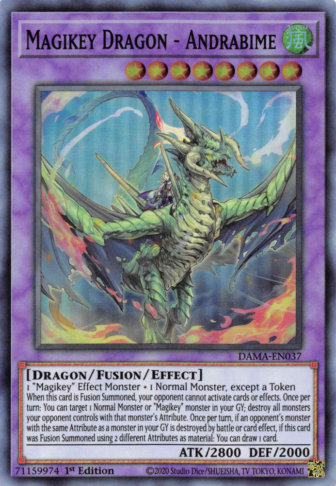 Magikey Dragon - Andrabime [DAMA-EN037] Super Rare (ONLINE ORDER ONLY)