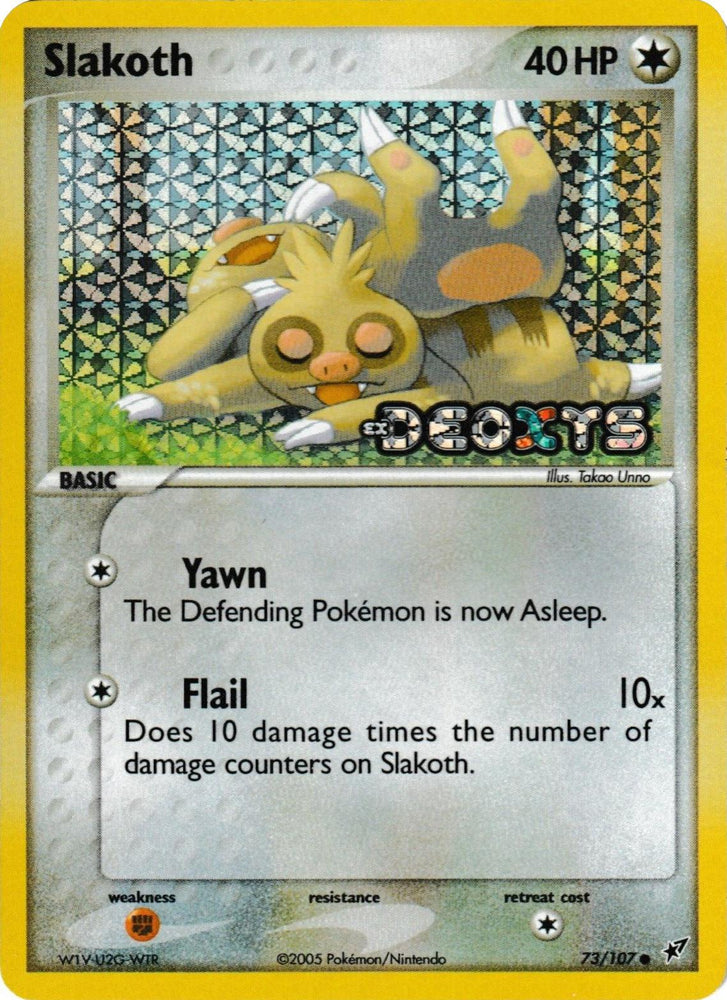 Slakoth (73/107) (Stamped) [EX: Deoxys] (Online Only)