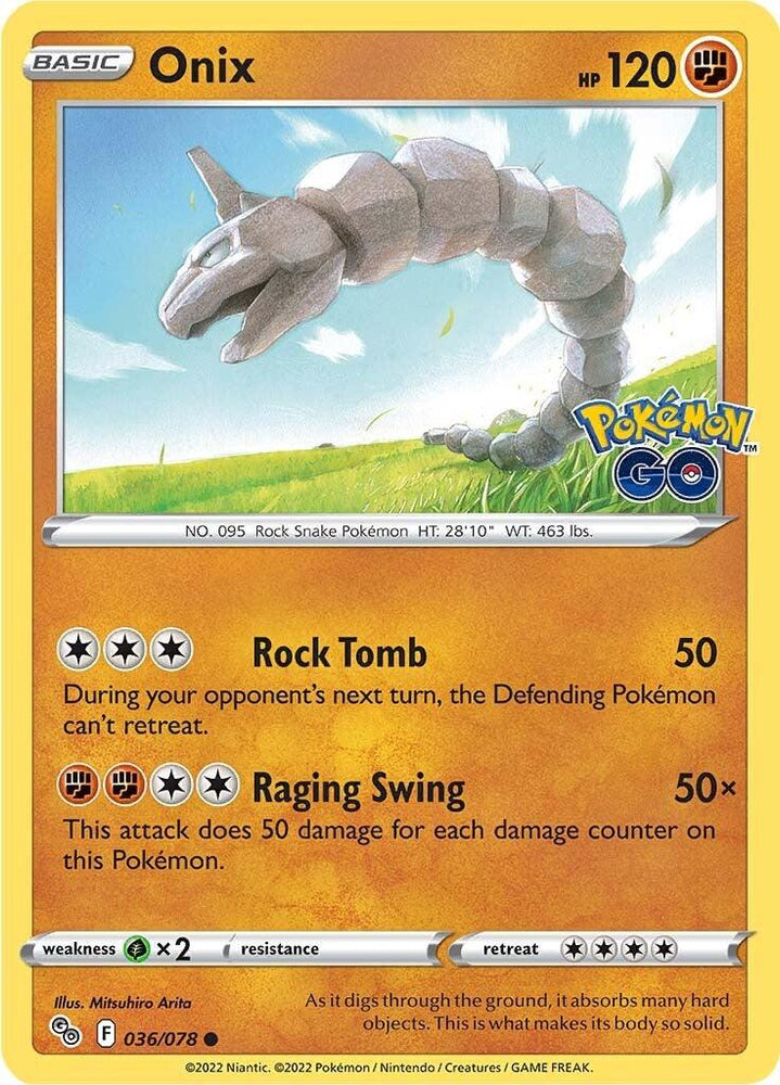 Onix (036/078) [Pokémon GO] (Online Only)