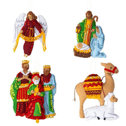 Plaid Crafts - Bucilla Silent Night Felt Ornament Kit Set of 4 (ONLINE ORDER ONLY)