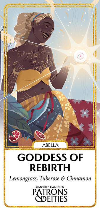 Cantrip Candles - Abella, Goddess of Rebirth 16 oz. (ONLINE ORDER ONLY)