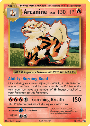 Arcanine (18/108) [XY: Evolutions] (Online Only)