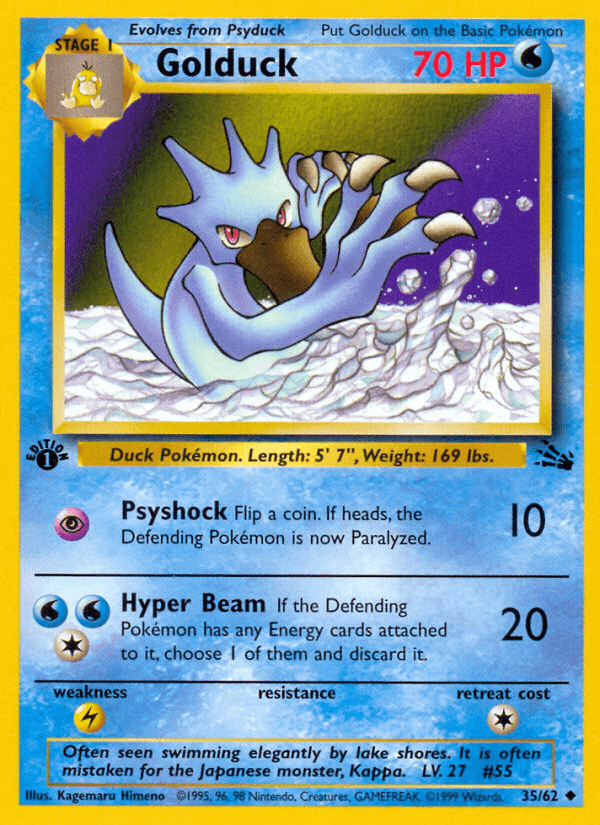 Golduck (35/62) [Fossil 1st Edition] (Online Only)