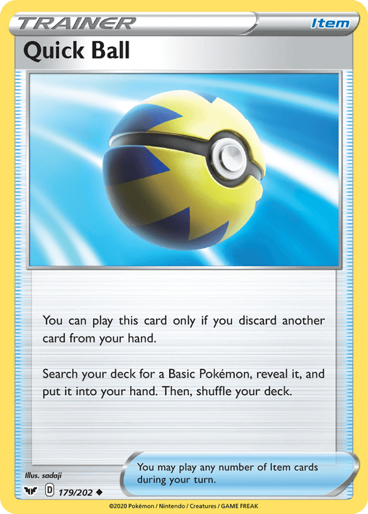 Quick Ball (179/202) [Sword & Shield: Base Set] (Online Only)